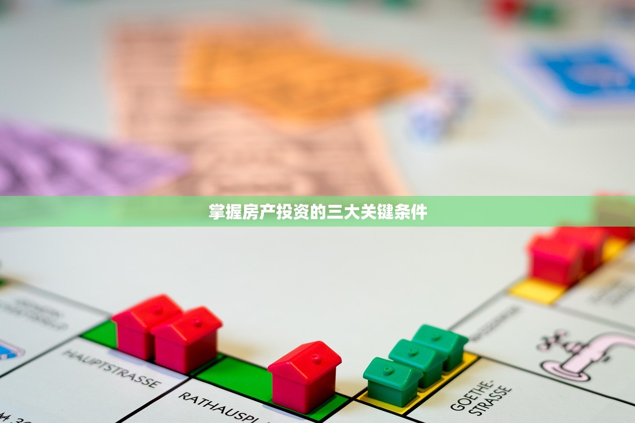 掌握房产投资的三大关键条件